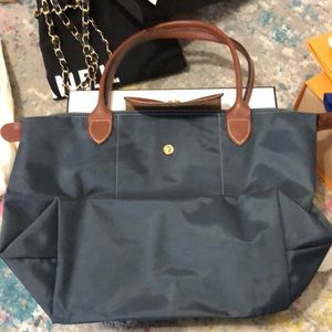 Small Longchamp Tote in Navy